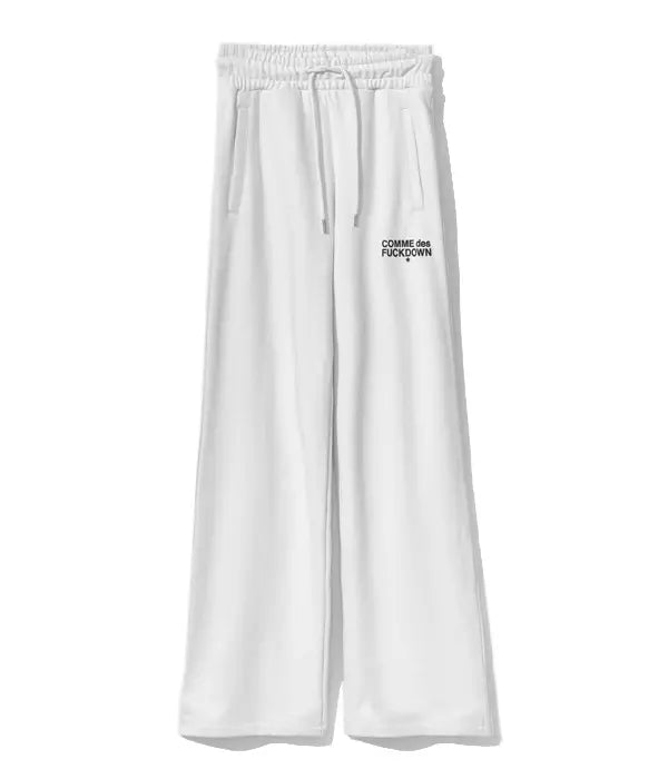 Comme Des Fuckdown Chic White Logo Sweatpants