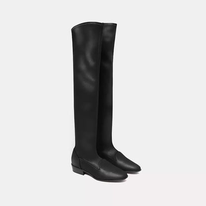 Charles Philip Chic Black Leather Grace Boots