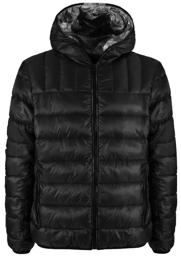 Yes Zee Sleek Quilted Hooded Jacket with Backpack Bag