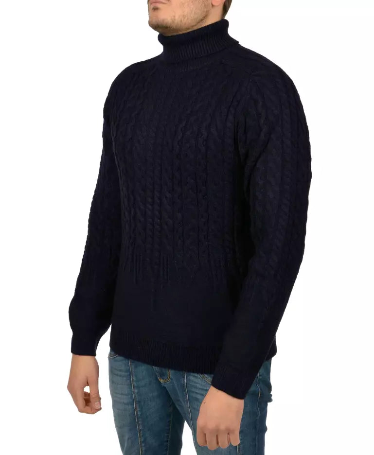 Yes Zee Classic Cable Knit Turtleneck Sweater