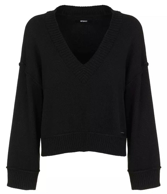 Imperfect Classic V-Neck Wool Blend Sweater