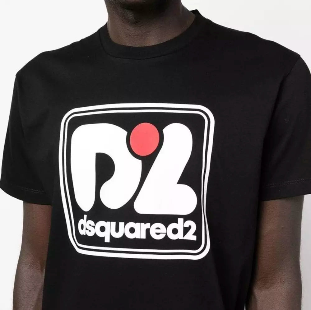 Dsquared² Elevate Your Style with a Chic Black Crew Neck Tee