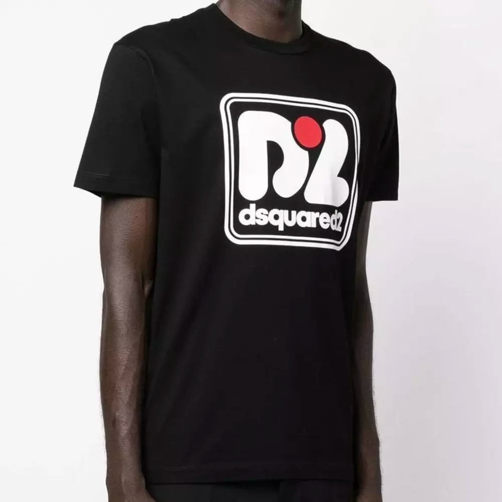 Dsquared² Elevate Your Style with a Chic Black Crew Neck Tee