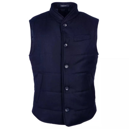 Made in Italy Elegant Wool Cashmere Blend Vest