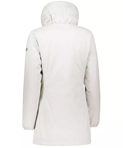 Yes Zee Chic White High Collar Down Jacket