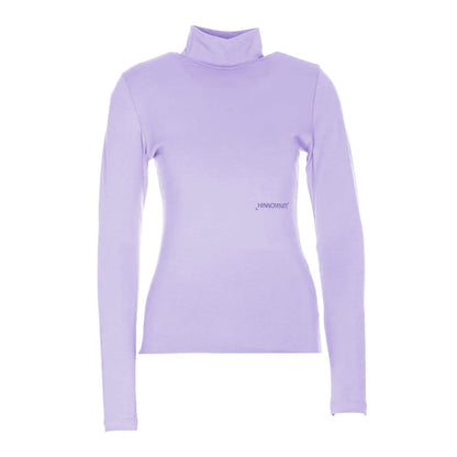 Hinnominate Chic Purple Turtleneck Lightweight Sweater