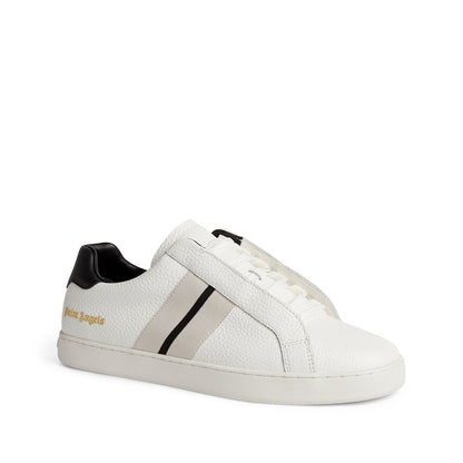 Palm Angels Elegant White Leather Unisex Sneakers