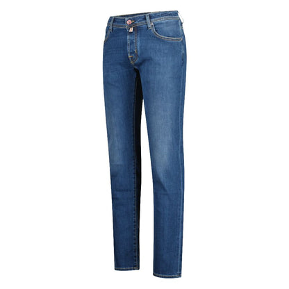 Jacob Cohen Ultra-Comfy Slim Fit Stretch Jeans in Washed Blue
