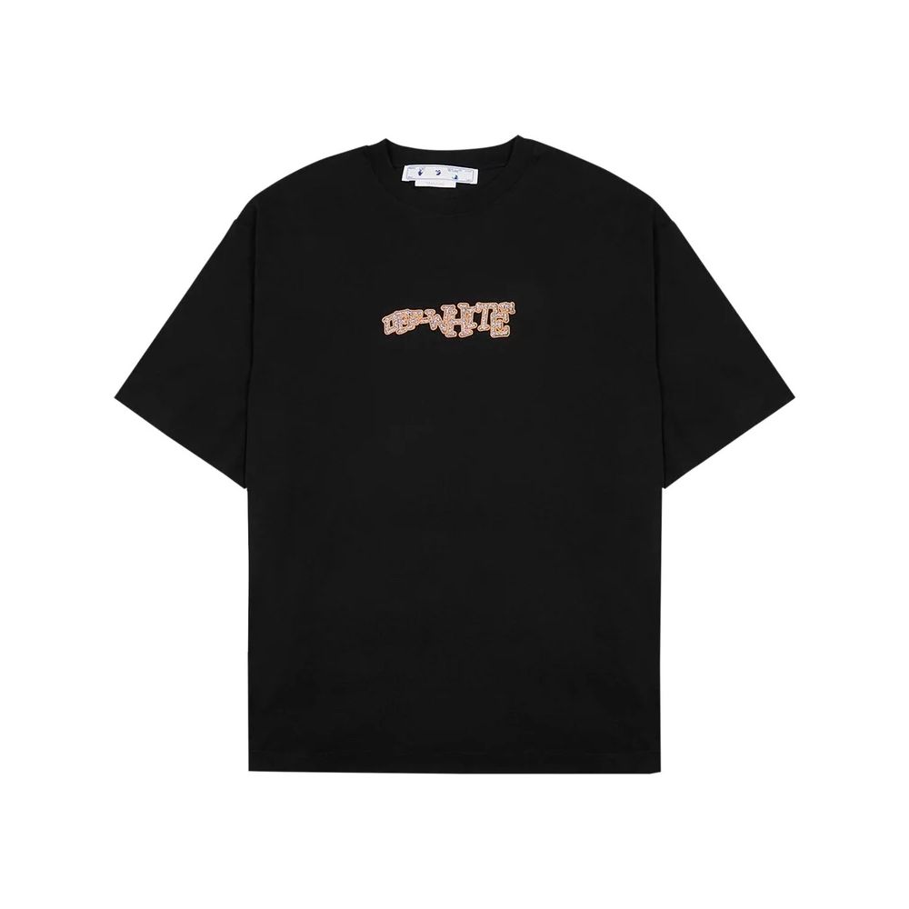 Off-White Embellished Black Cotton Tee