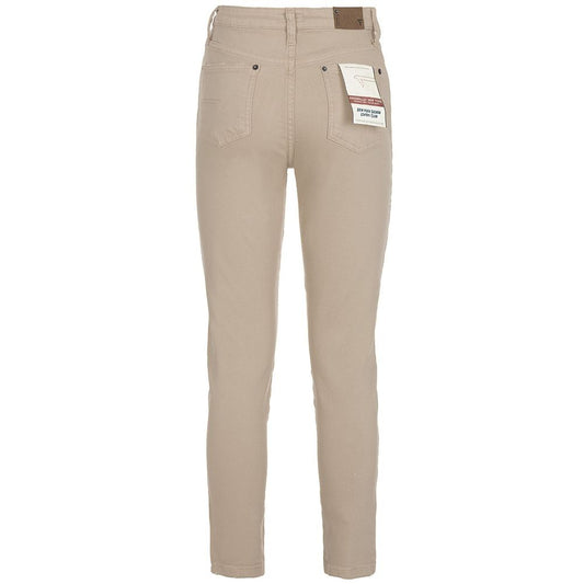 Fred Mello Chic Beige Five-Pocket Women's Trousers