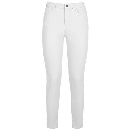 Fred Mello Chic White Cotton Blend Trousers for Women