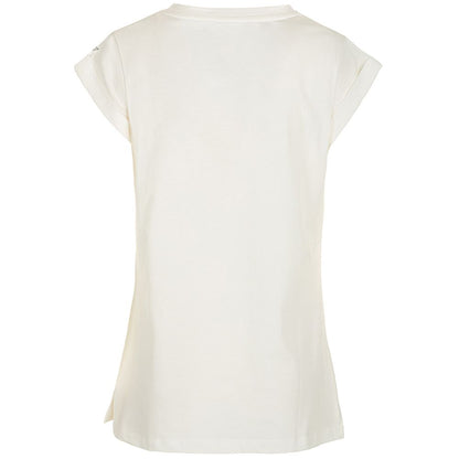 Fred Mello Elegant Rhinestone Studded White Tee