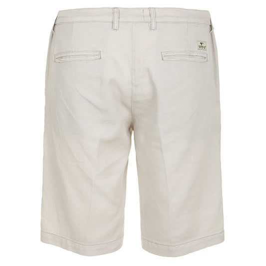 Fred Mello Chic White Cotton Bermuda Shorts