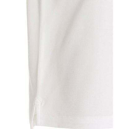 Burberry Elegant White Pique Cotton Polo Shirt