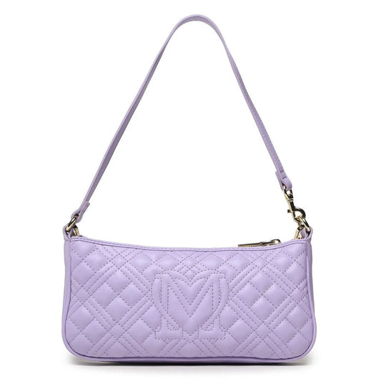 Love Moschino Chic Purple Faux Leather Shoulder Bag