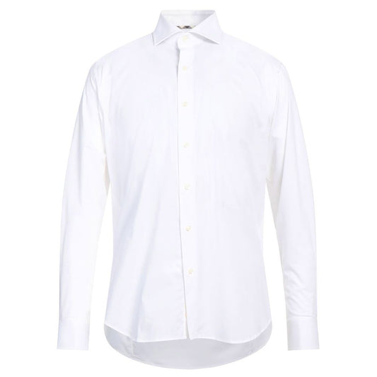 Aquascutum Elegant White Cotton Blend Shirt