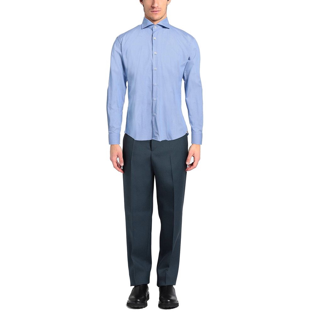 Aquascutum Elegant Light Blue Cotton Shirt