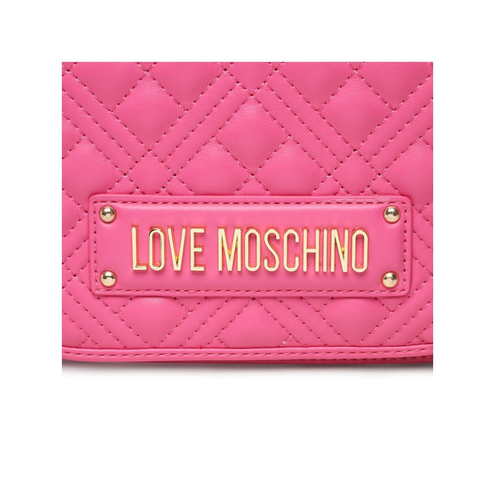 Love Moschino Fuchsia Quilted Crossbody Luxury Handbag