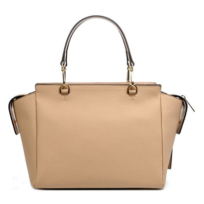 Baldinini Trend Chic Nude Textured Calfskin Handbag