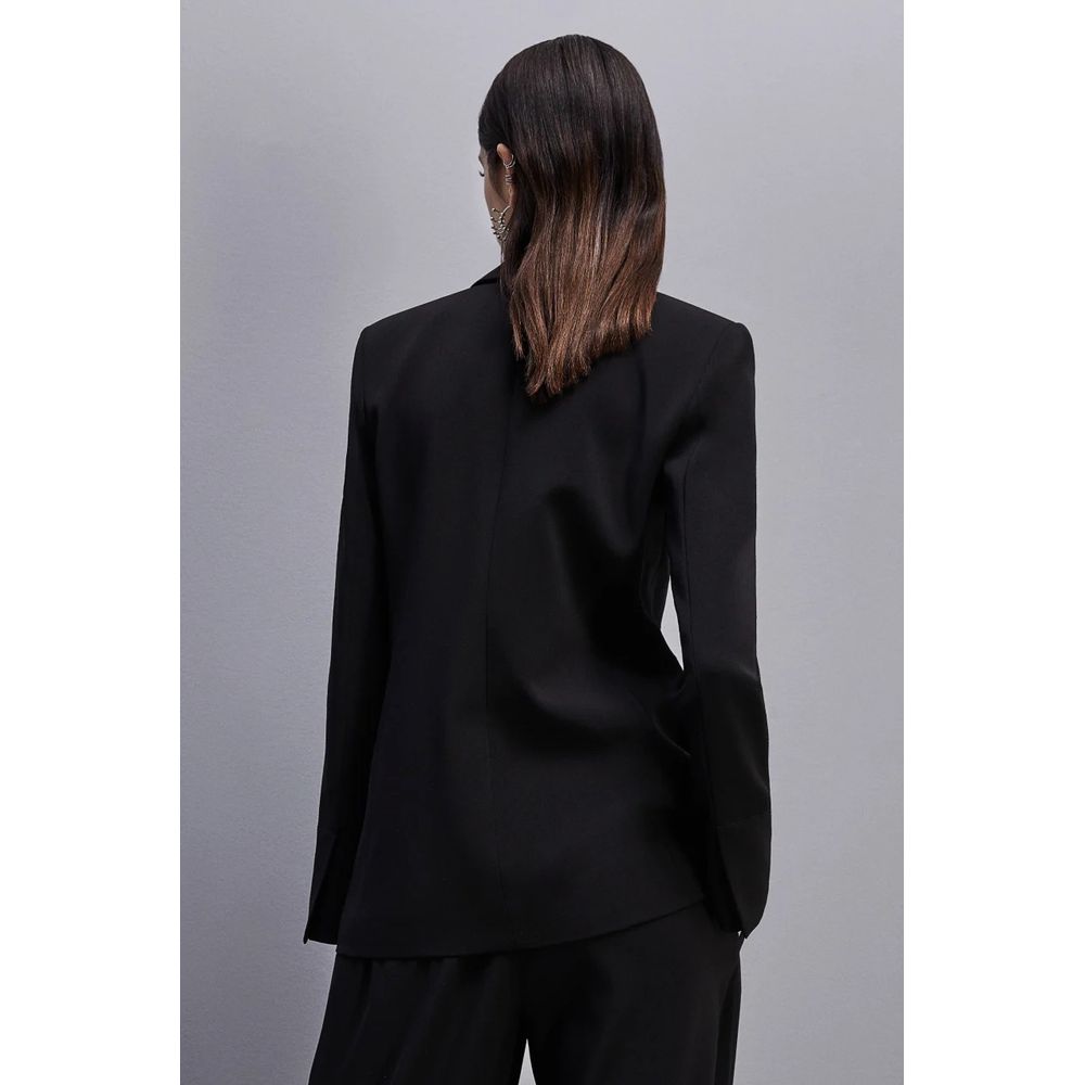 Patrizia Pepe Elegant Double-Breasted Black Jacket