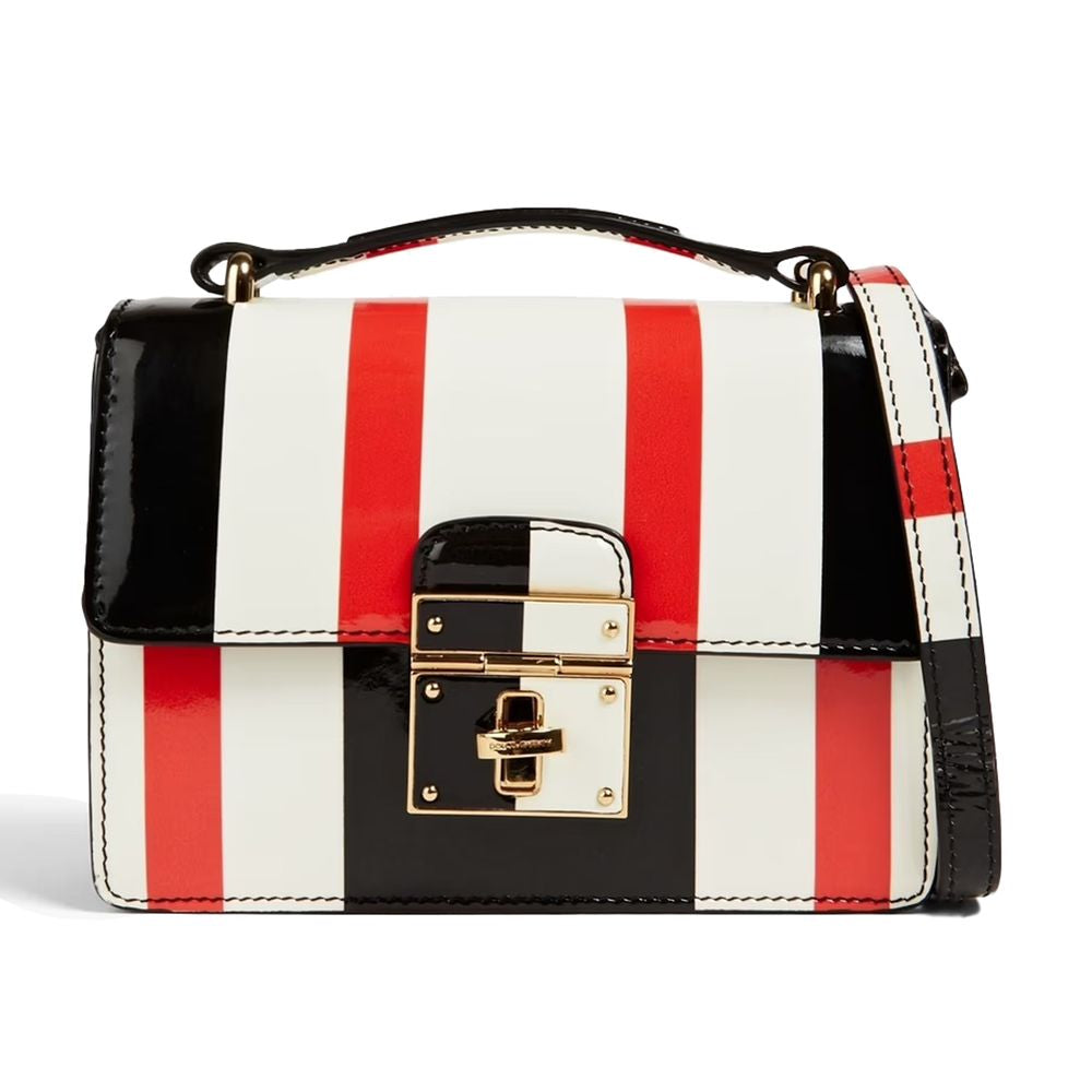 Dolce & Gabbana Elegant White Patent Leather Crossbody Bag