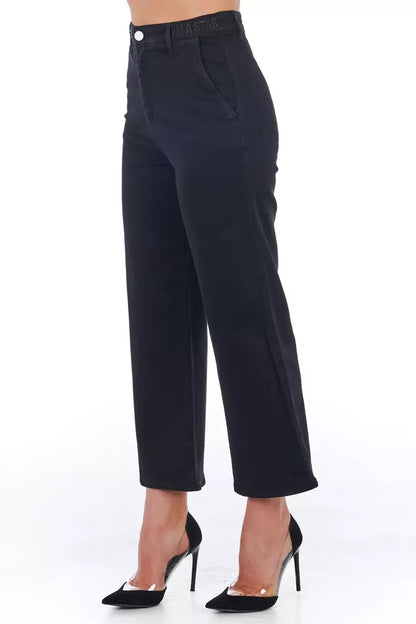 Frankie Morello Chic High-Waist Cropped Trousers