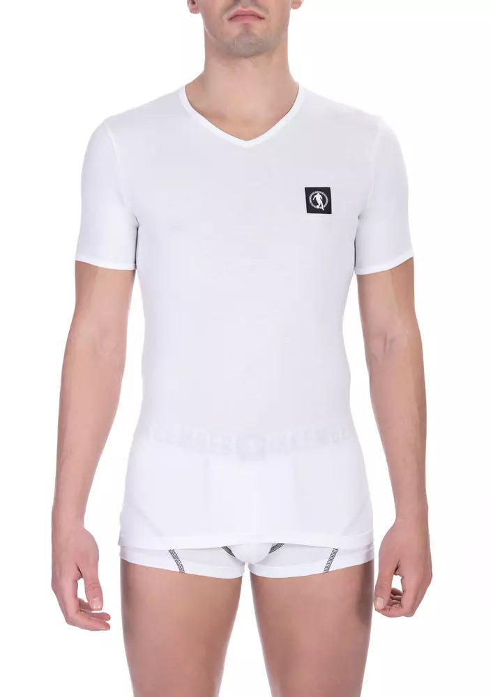 Bikkembergs V-Neck Cotton Blend Men's T-Shirt – Timeless Style