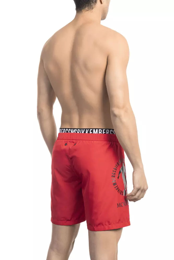 Bikkembergs Chic Layered Drawstring Swim Shorts