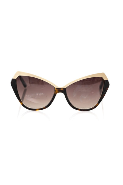 Frankie Morello Chic Cat Eye Sunglasses with Gold Accents