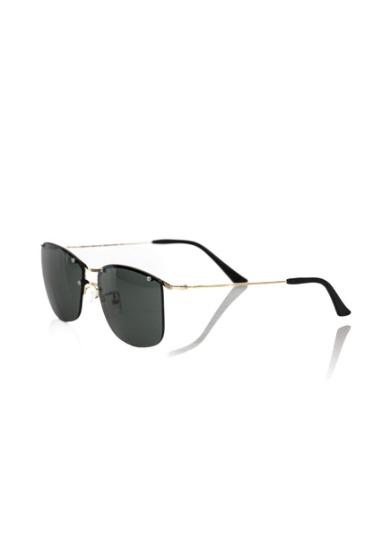 Frankie Morello Gold Accent Clubmaster Sunglasses