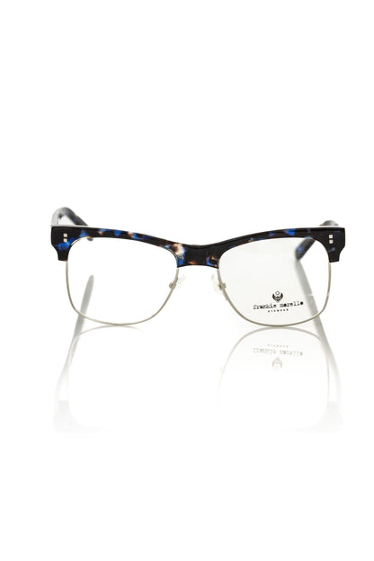 Frankie Morello Elegant Clubmaster Blue Fantasy Eyeglasses