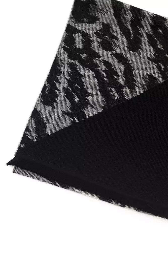 Cavalli Class Elegant Animalier Fantasy Wool-Blend Scarf