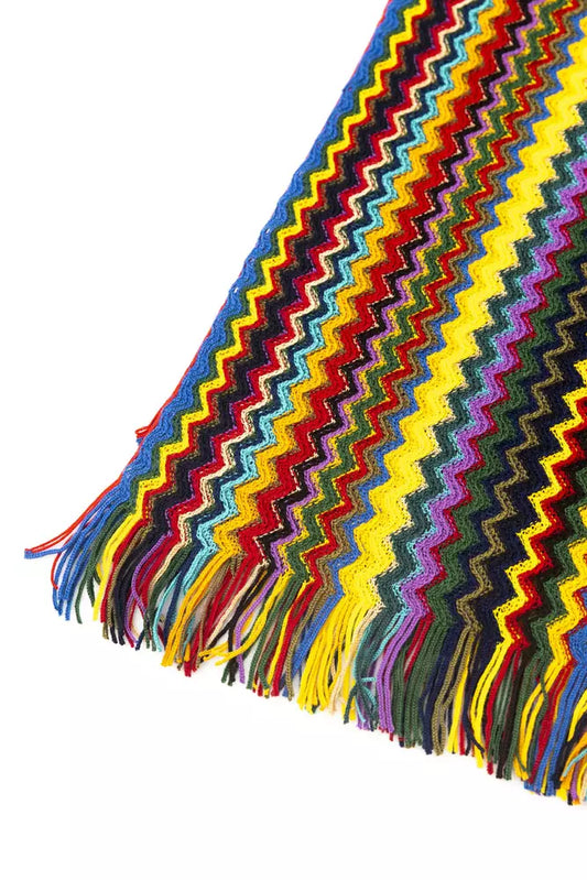 Missoni Elegant Geometric Multicolor Fringed Scarf