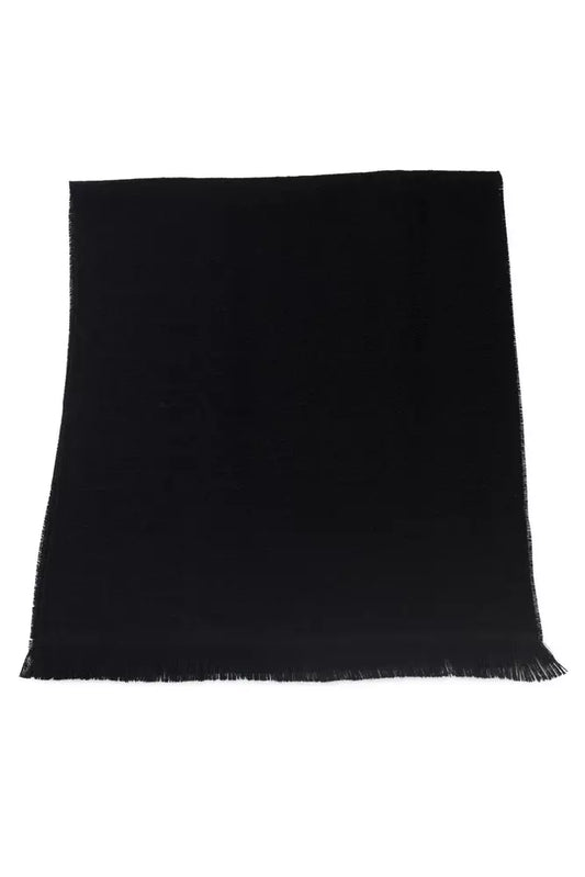 Philipp Plein Monogrammed Fringe Scarf in Luxe Wool Blend