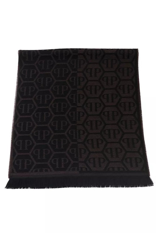 Philipp Plein Chic Monogram Fringed Scarf