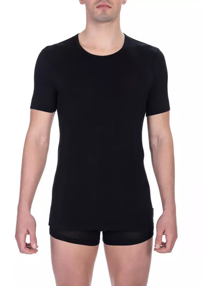 Bikkembergs Elegant Crew Neck Cotton Blend Tee