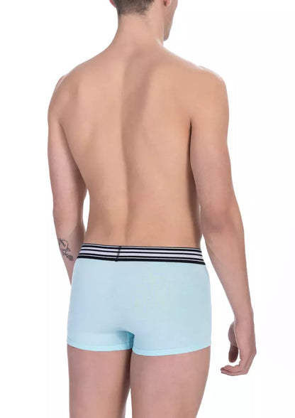 Bikkembergs Elegant Light Blue Cotton Trunks Duo Pack