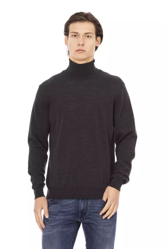 Baldinini Trend Elegant Turtleneck Brown Sweater