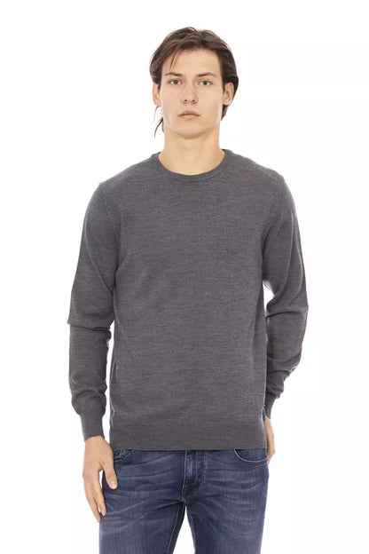 Baldinini Trend Elegant Crewneck Monogram Sweater