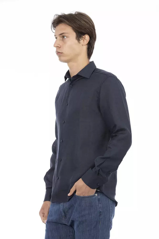 Baldinini Trend Sleek Linen Slim Shirt for Men