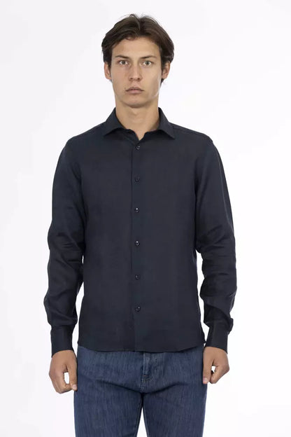 Baldinini Trend Sleek Linen Slim Shirt for Men