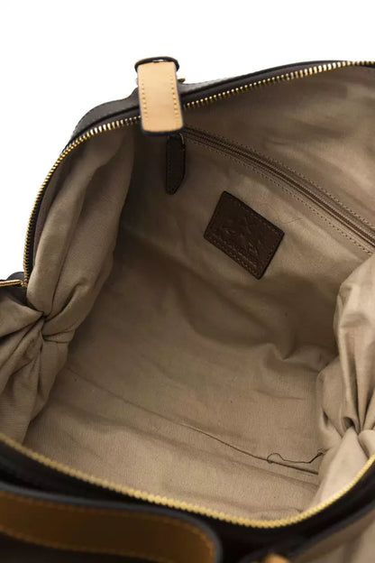 La Martina Elegant Beige Leather Backpack