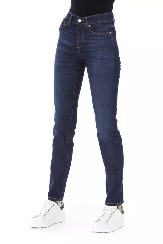 Baldinini Trend Chic Tricolor Detailed Designer Jeans