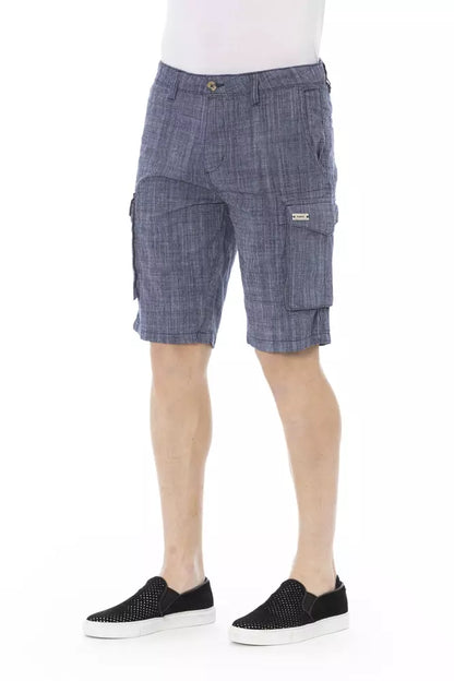 Baldinini Trend Chic Blue Cotton Cargo Shorts