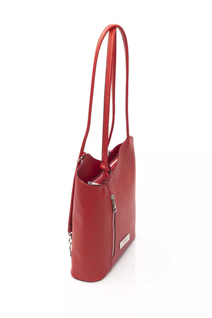 Baldinini Trend Elegant Red Leather Backpack