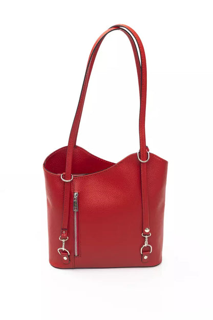 Baldinini Trend Elegant Red Leather Backpack