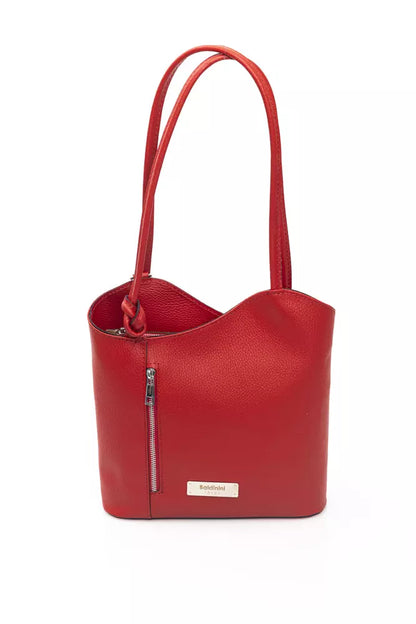 Baldinini Trend Elegant Red Leather Backpack