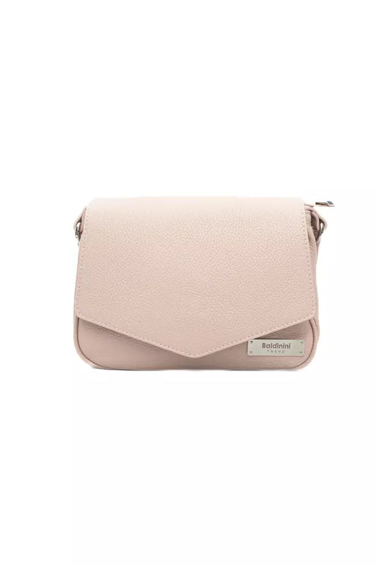 Baldinini Trend Chic Pink Leather Shoulder Bag