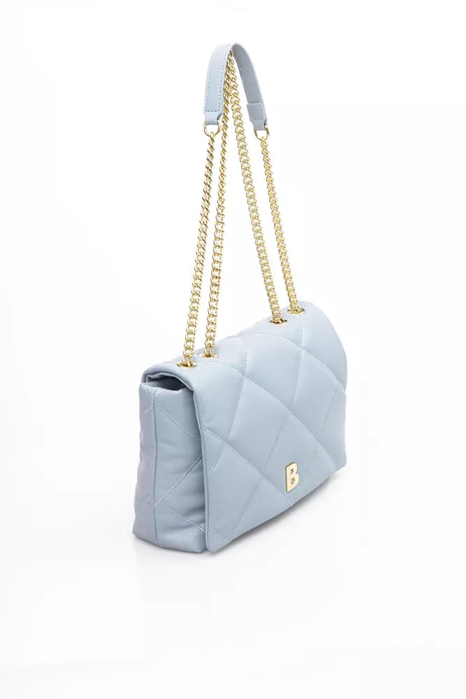 Baldinini Trend Elegant Light Blue Shoulder Flap Bag