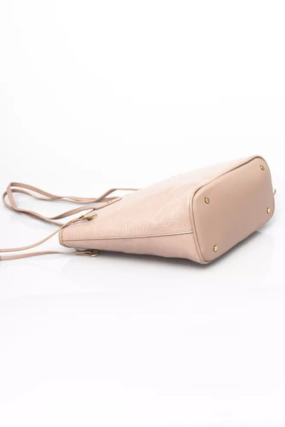 Baldinini Trend Elegant Pink Shoulder Bag with Golden Accents